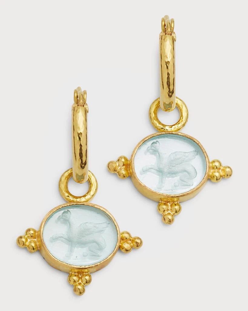 Elizabeth Locke Crystal Grifo Earring Pendants, Crystal 4
