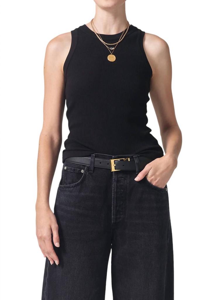 Citizens of Humanity Isabel Rib Tank Top In Black