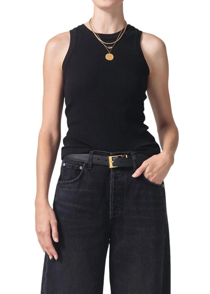 Citizens of Humanity Isabel Rib Tank Top In Black 1