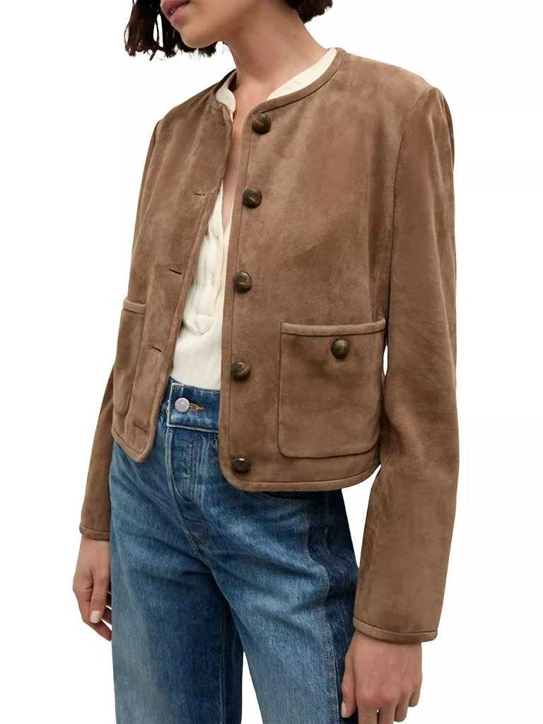 VERONICA BEARD Andrea Tailored Suede Jacket 3