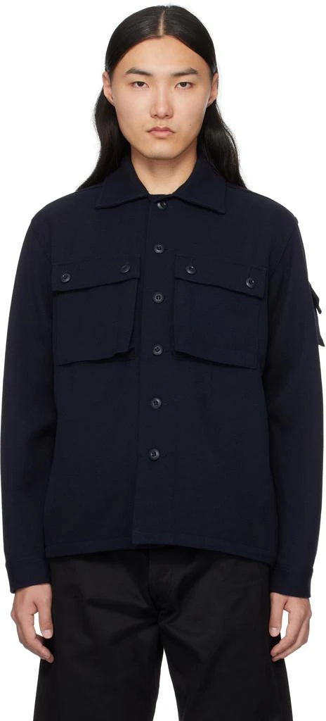 BEAMS PLUS Navy MIL SHT-JAC Wool Kersey Jacket 1
