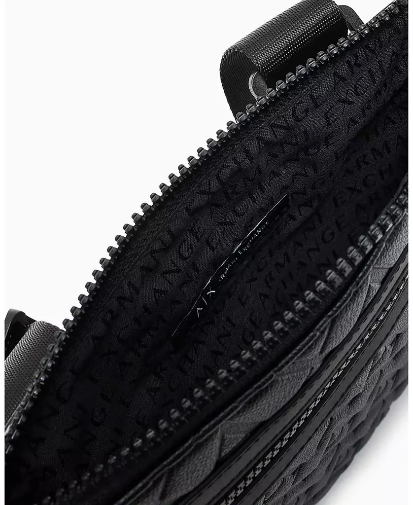 Armani Exchange Men
s Tonal All Over Logo Crossbody Bag 5