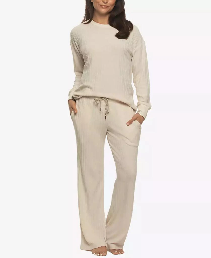 Felina Women's Regular Serena Crew Neck Pullover Brushed Rib Lounge Set -  Lingerie - Compare Prices from 8+ Stores - Free Shipping - BeyondStyle