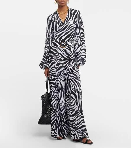 Alexandra Miro Tabitha zebra-print crop top 2