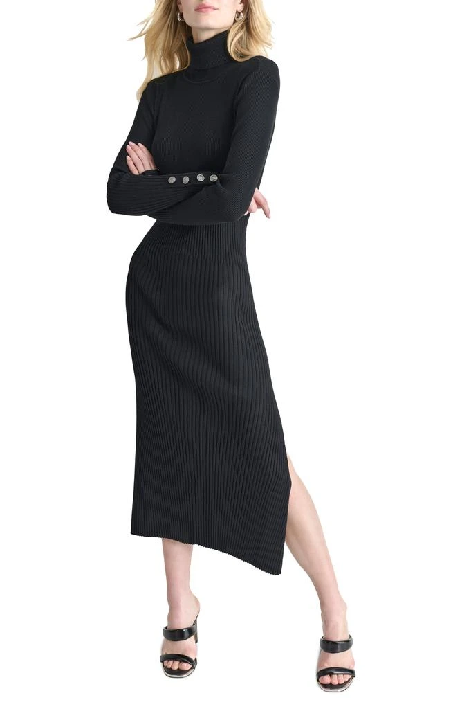DKNY Mock Neck Long Sleeve Sweater Dress 1