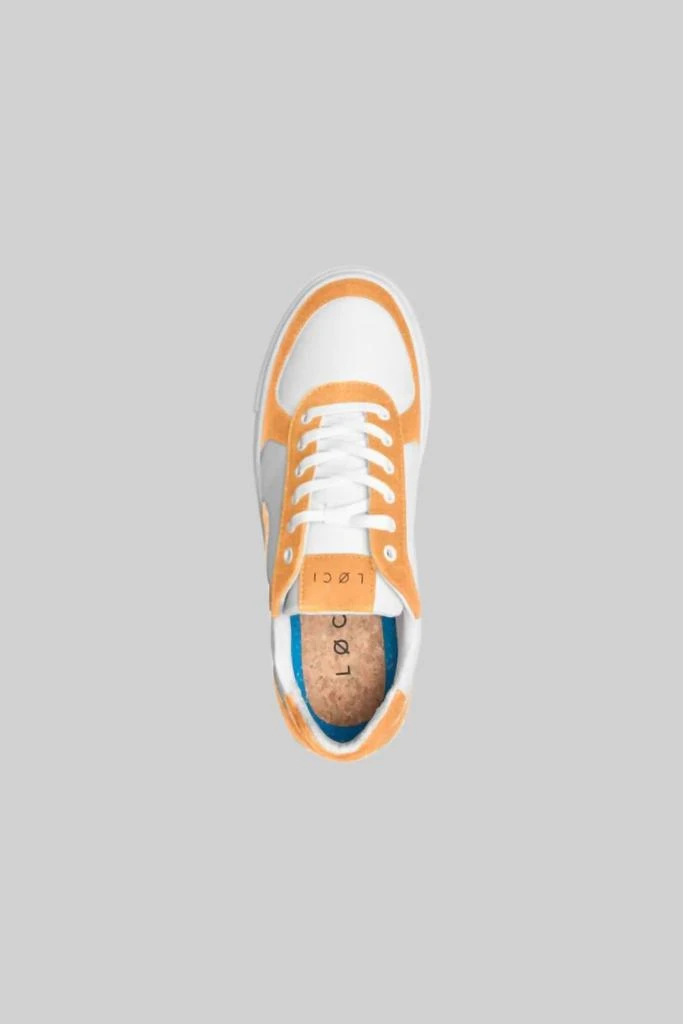 Loci Women's Sneakers In White/orange 4