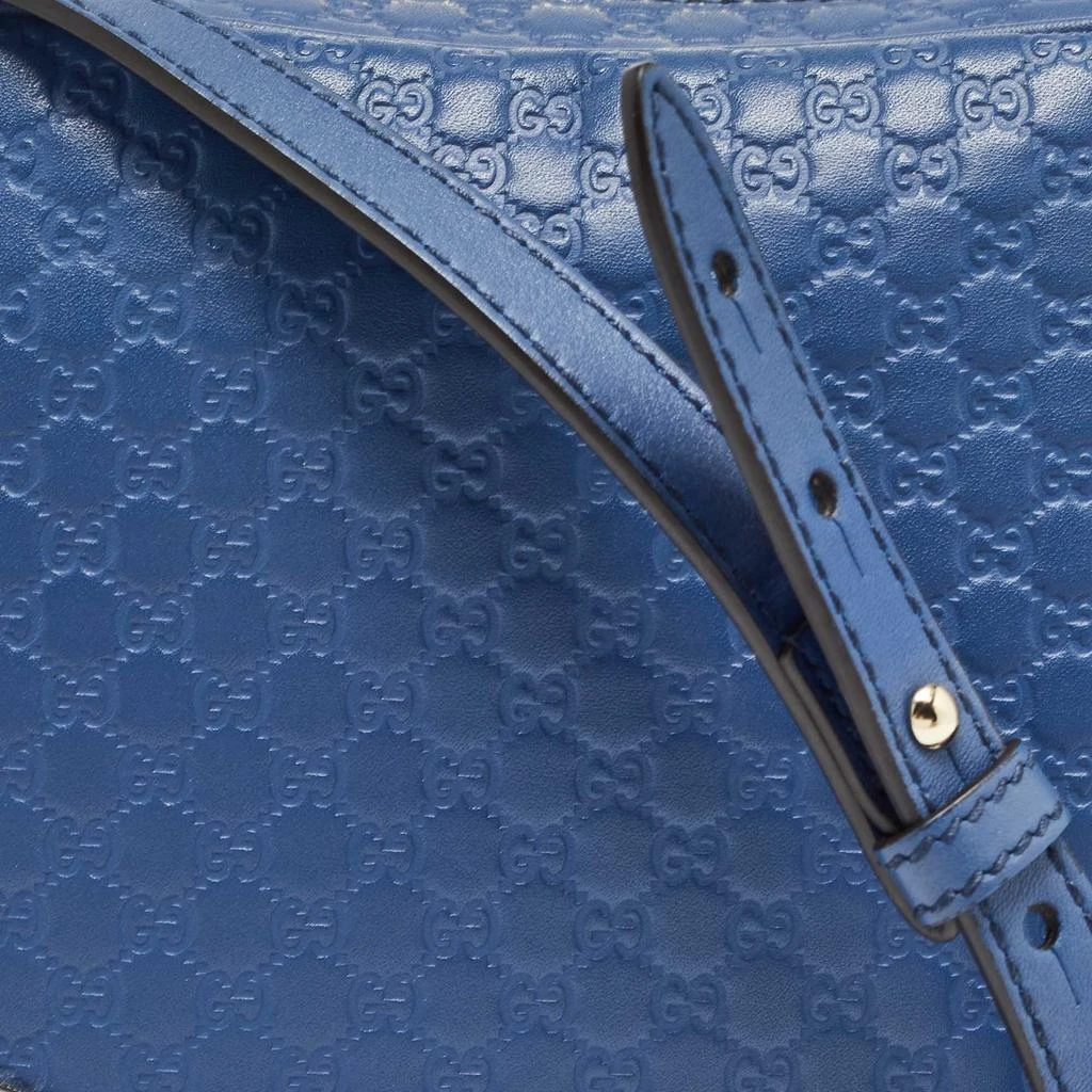 Gucci Gucci Blue Micro Guccissima Leather Bree Crossbody Bag 5