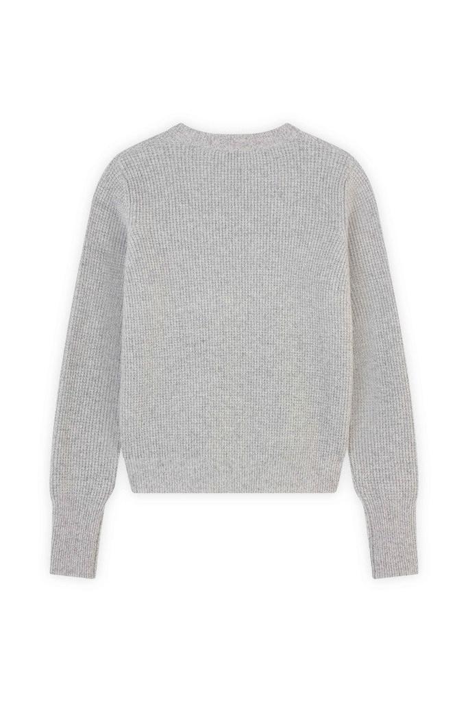 Maison Kitsune Light Grey Melange Wool Jumper