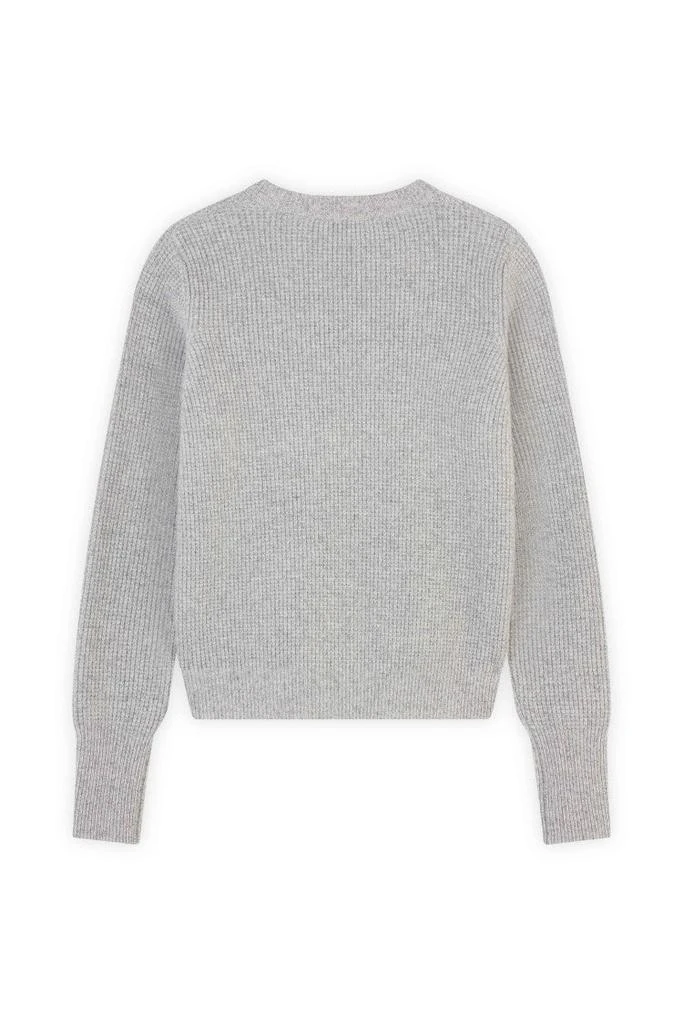 Maison Kitsune Light Grey Melange Wool Jumper 2