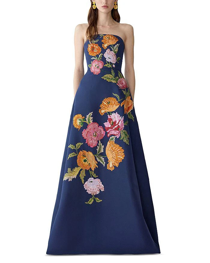 green emerald velvet dress Sweet Love Sequin Strapless Midi Dress