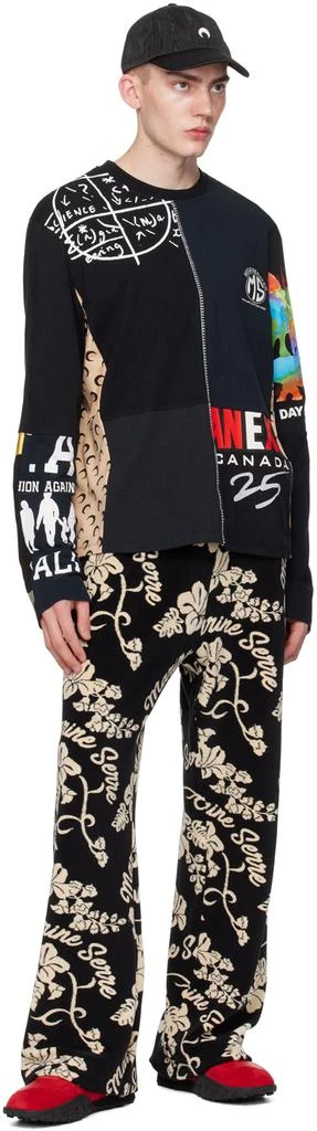 MARINE SERRE Black Jacquard Sweatpants 4