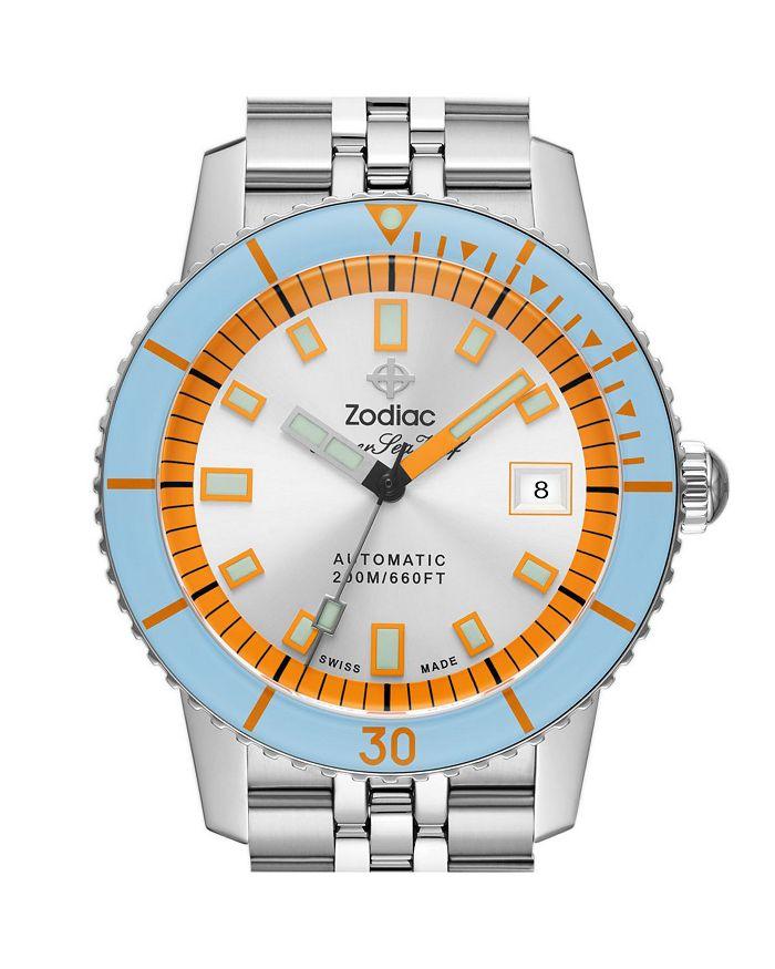 ZODIAC Compression Diver Automatic Stainless Steel Watch, 40mm