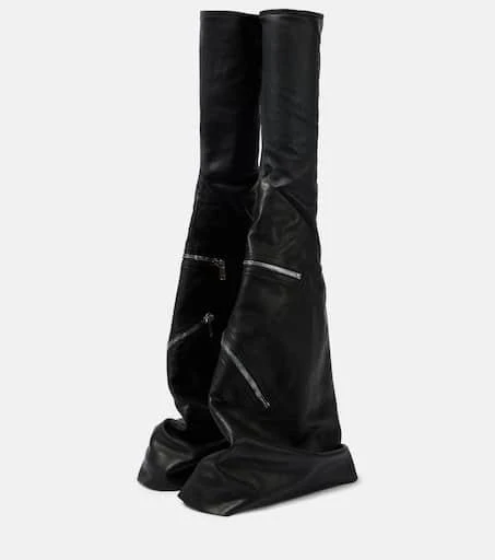 Rick Owens Cargoflares leather knee-high boots 4