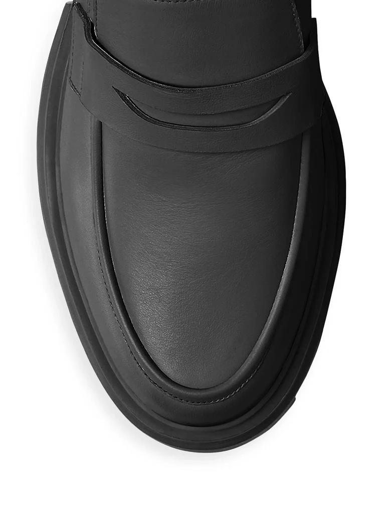 Stuart Weitzman Soho Leather Lug-Sole Penny Loafers 3