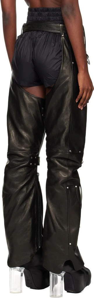 Rick Owens Black Concordians Leo Prothmann Edition Chaps Leather Trousers 3