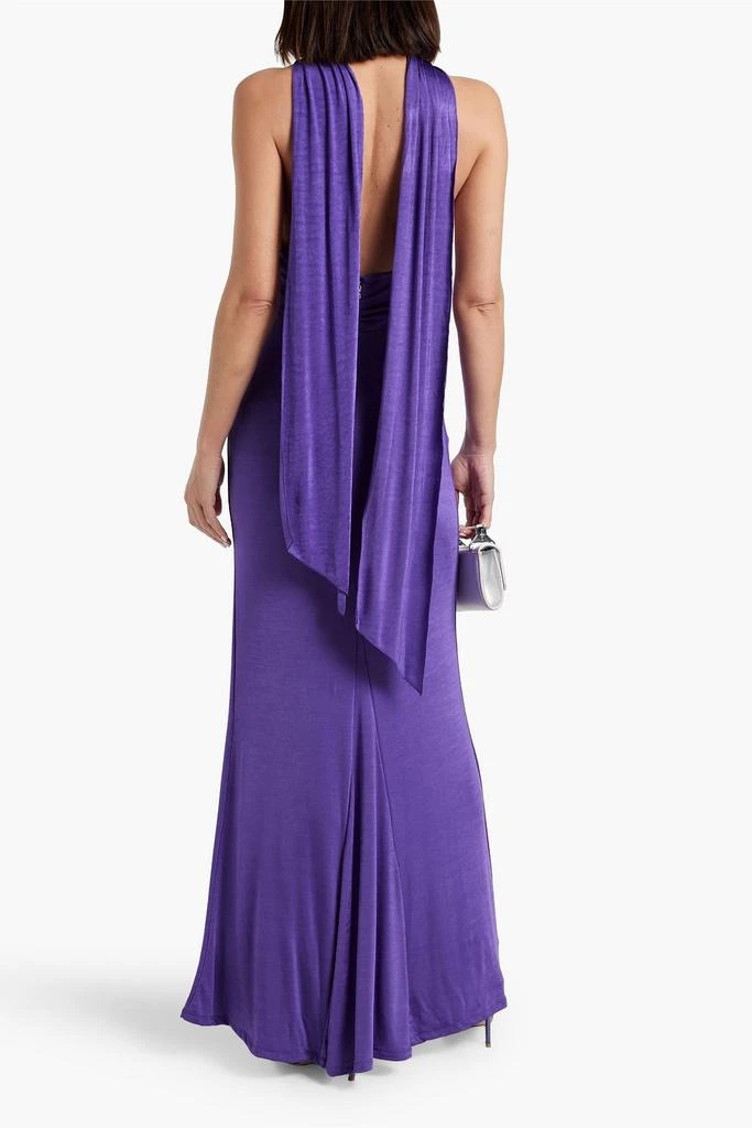 Alice + Olivia Resse twist-front draped jersey gown 3