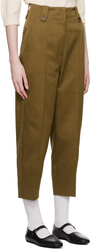 Margaret Howell Khaki Cropped Trousers