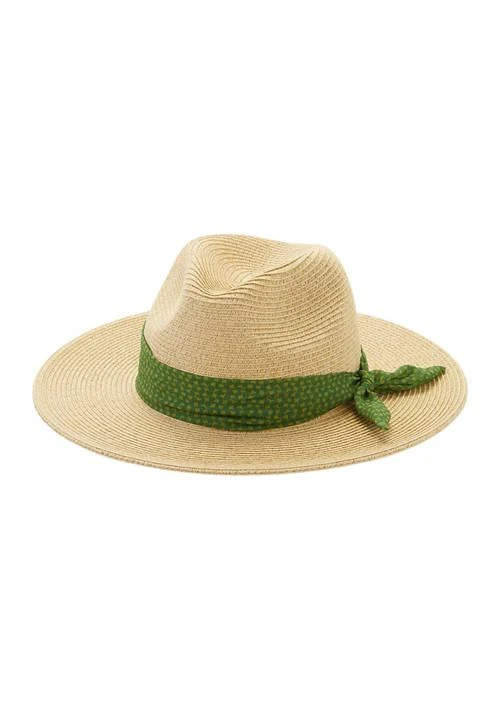 Nine West West Panama Hat With Tie Trim 1