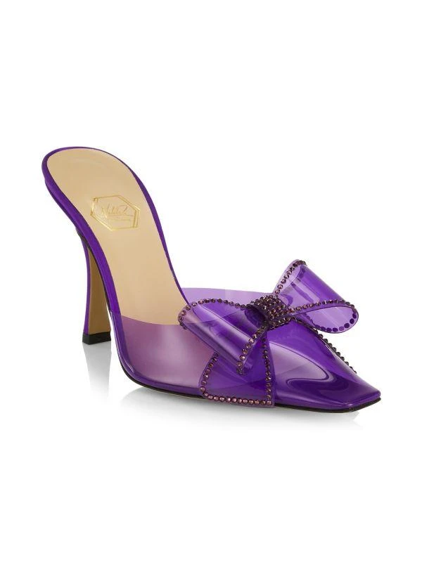 Nalebe Dimante Crystal-Embellished PVC Mules 2