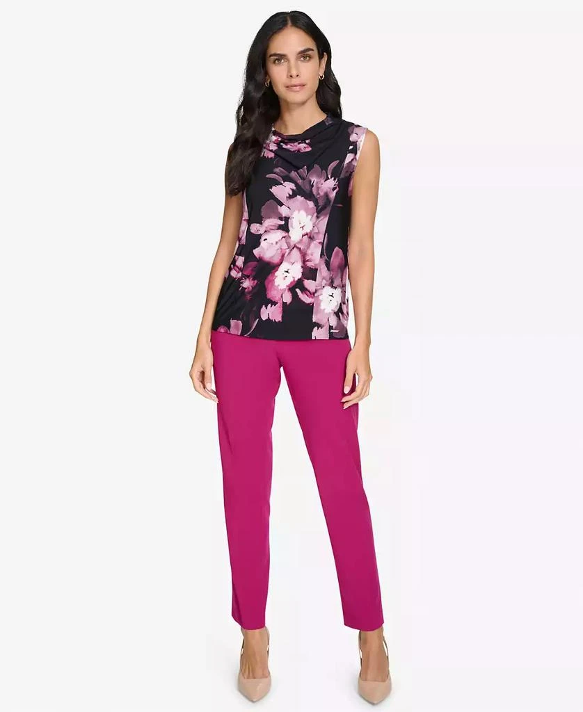 Calvin Klein Women's Drape-Neck Sleeveless Blouse 4