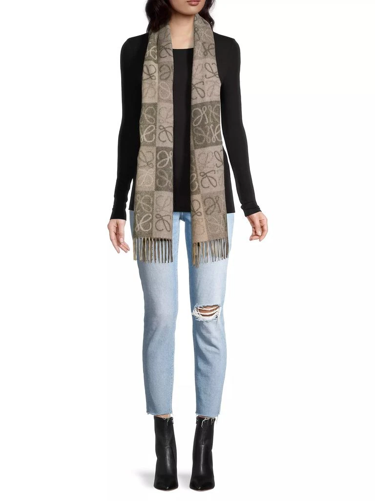Loewe Anagram Wool Blend Scarf 2