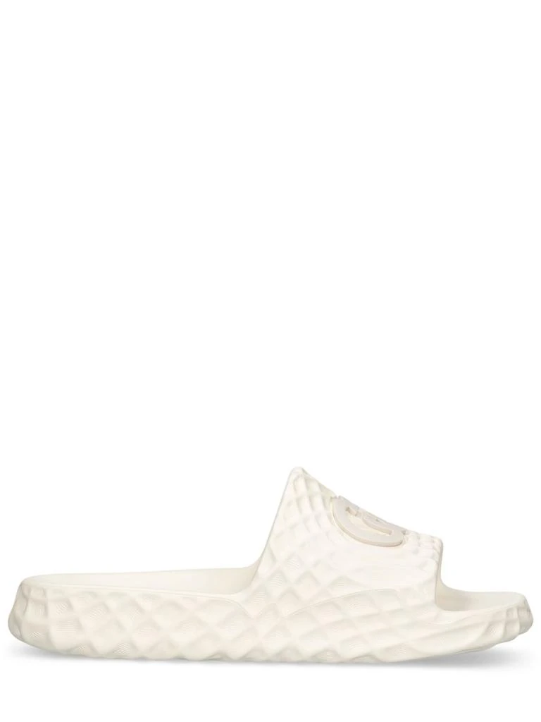 Gucci Gg Water Ripple Rubber Slides from LUISAVIAROMA