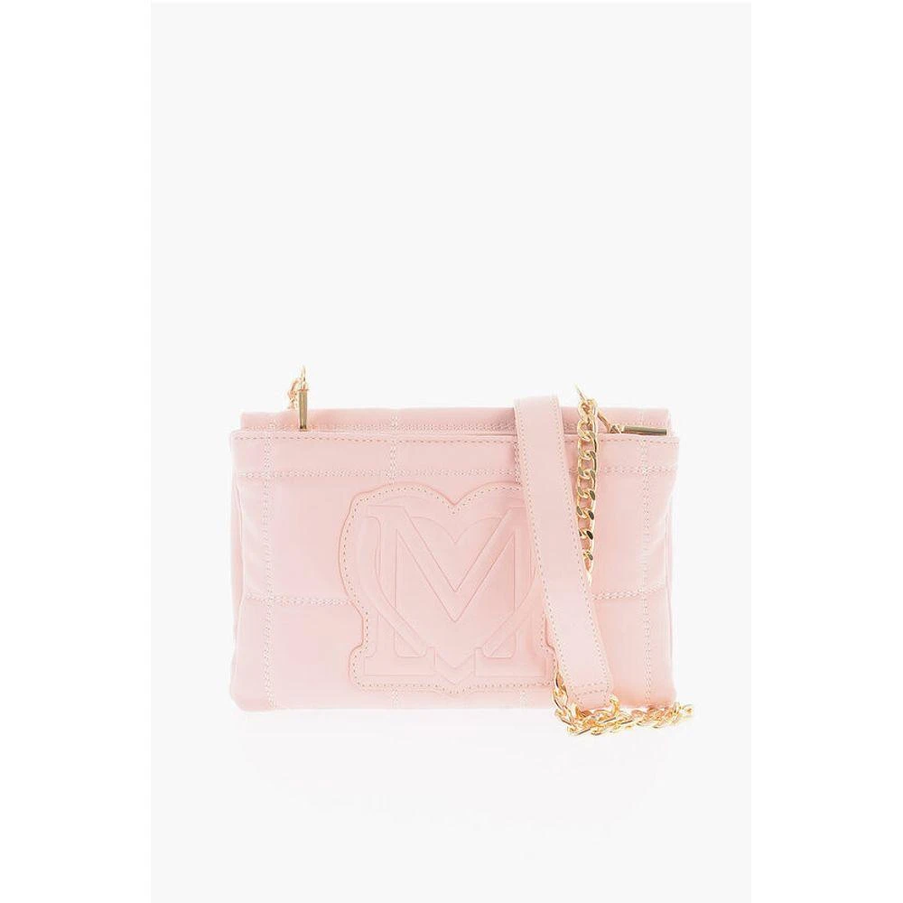 Moschino LOVE Quilted Faux Leather Bag with Removable Chain Women's Shoulder 2