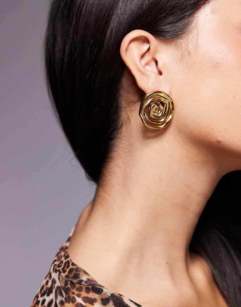 8 Other Reasons 8 Other Reasons large round stud earrings in 18k gold plated