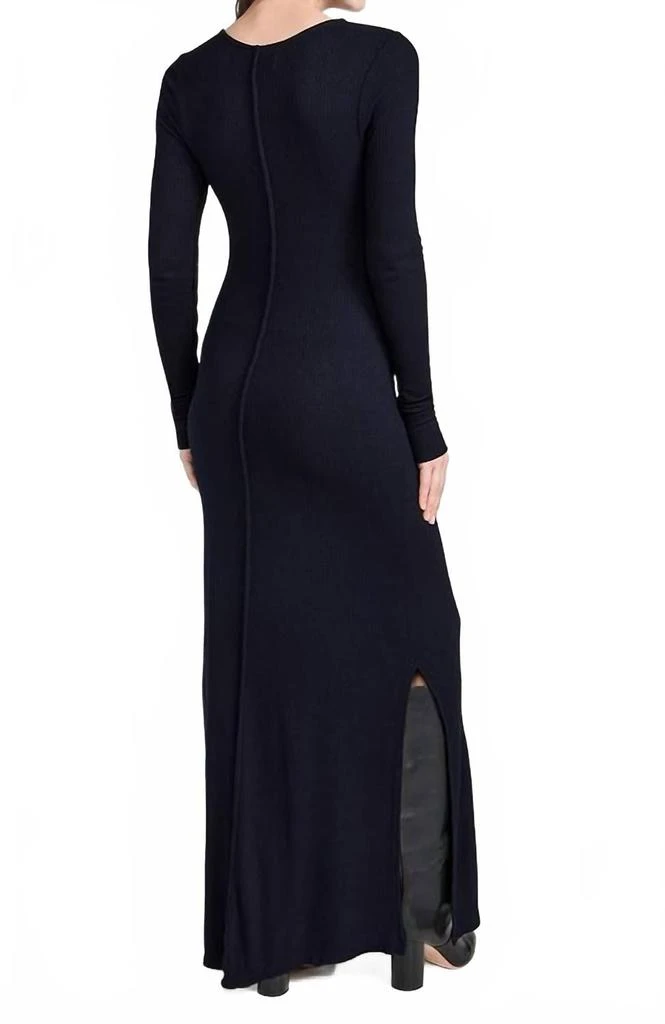 Les Tien Lily Long Sleeve Dress In Navy 3