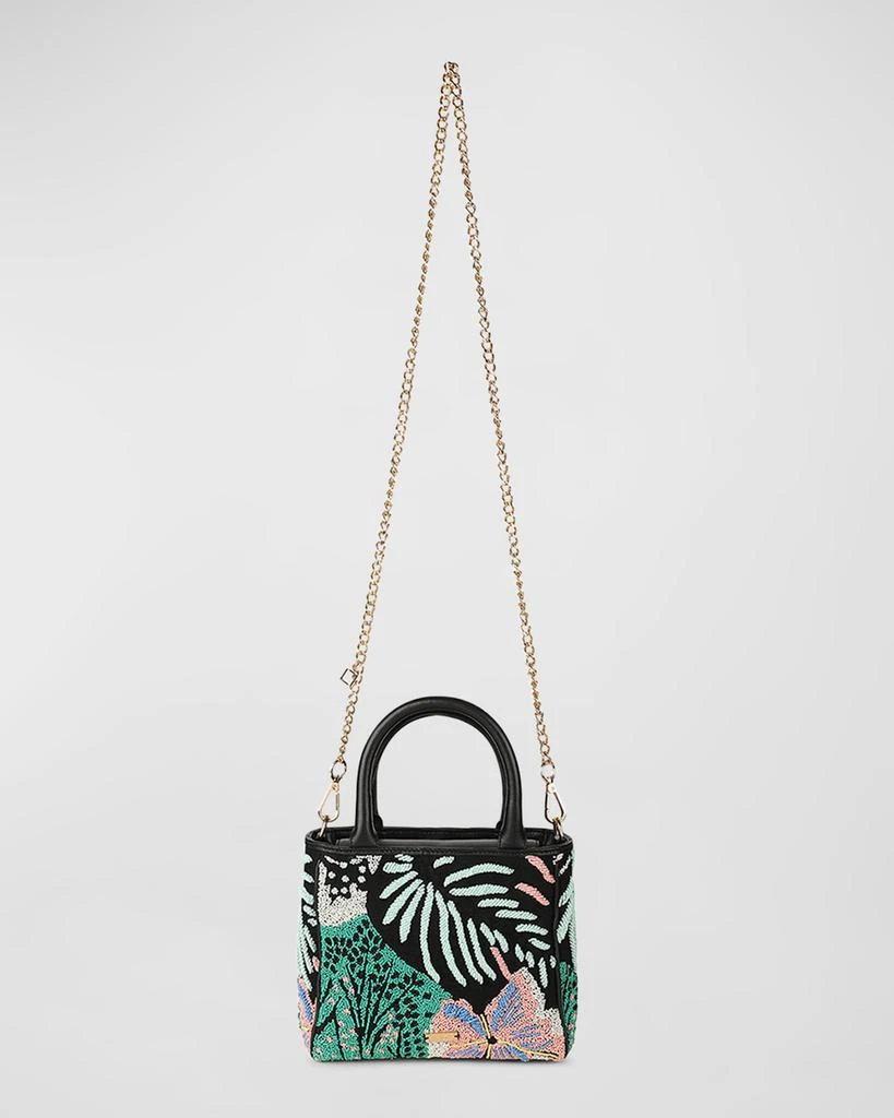 Rafe Tasha Small Floral Beaded Tote Bag 3