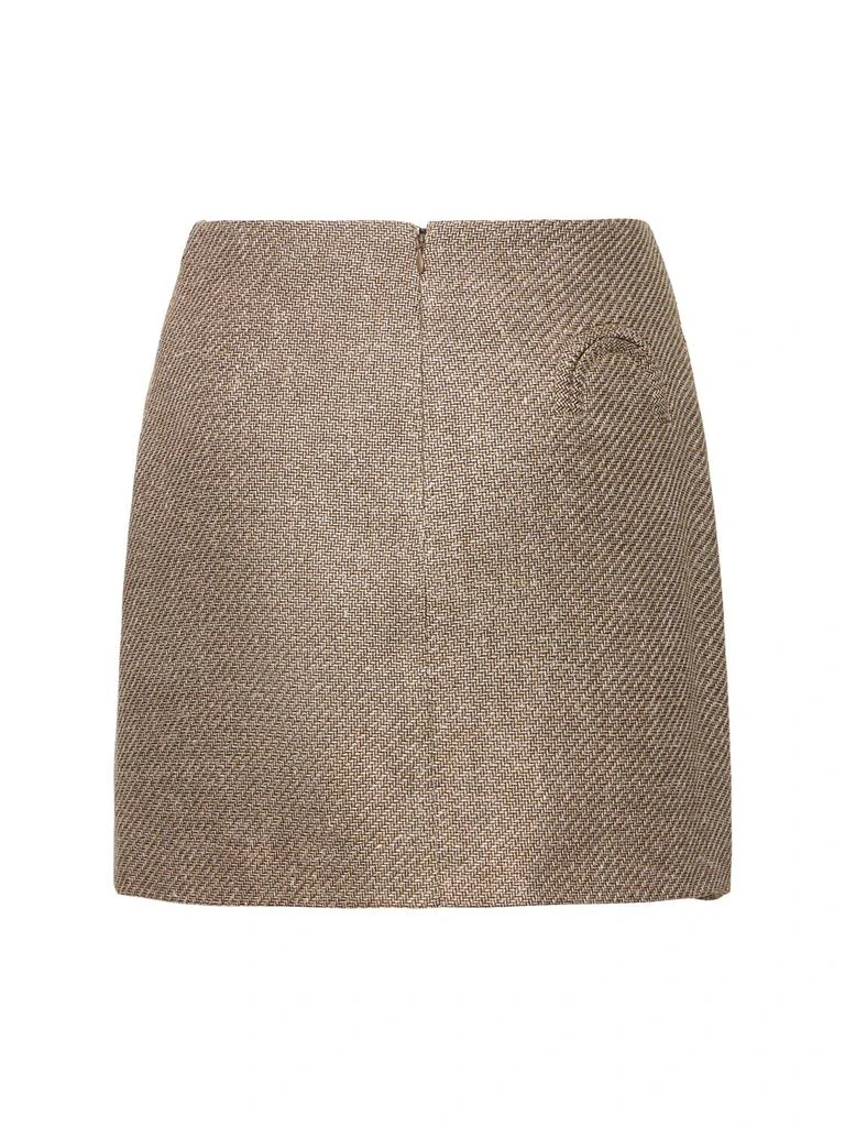 BLAZÉ MILANO Coci Linen Blend Mini Skirt 3