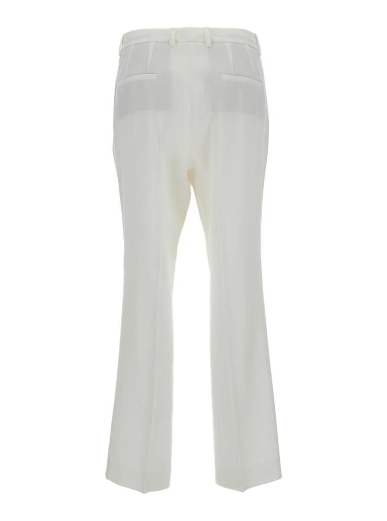 Alberto Biani White Low Waist Flared Trousers In Technical Fabric Woman 2