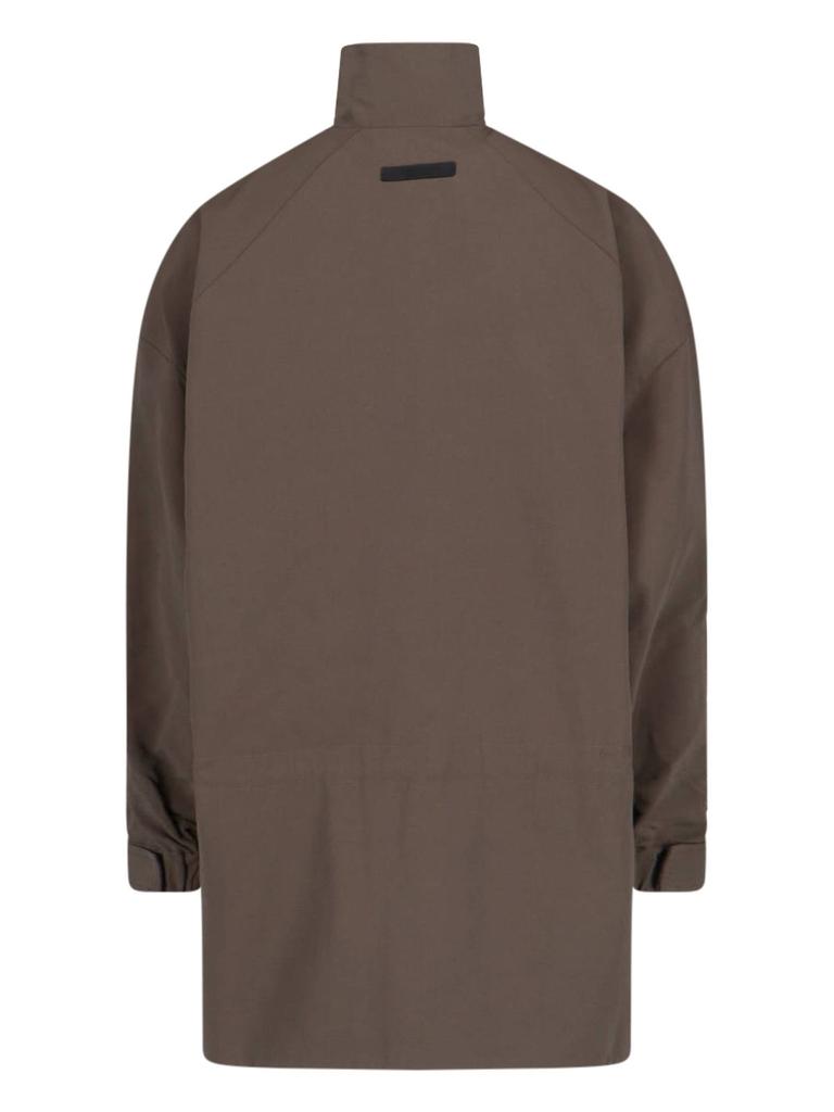 Shop Fear Of God Essentials Military Mockneck Anorak on Sale