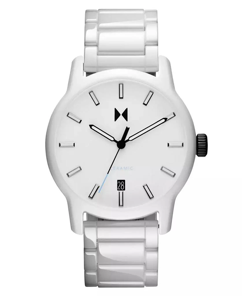 MVMT Men's Classic II White Ceramic Bracelet Watch ,44mm 1