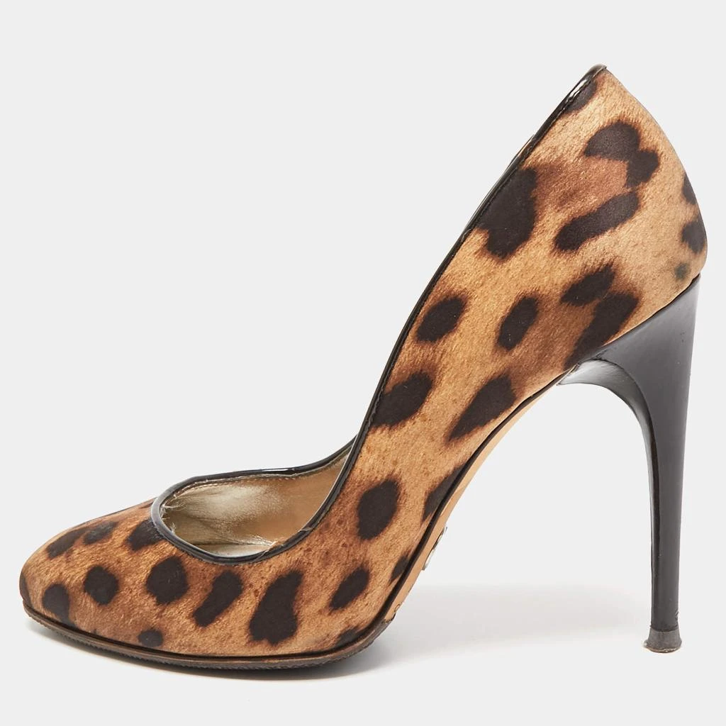 Dolce & Gabbana Dolce & Gabbana Brown/Beige Leopard Print Round Toe  Pumps Size 37 1