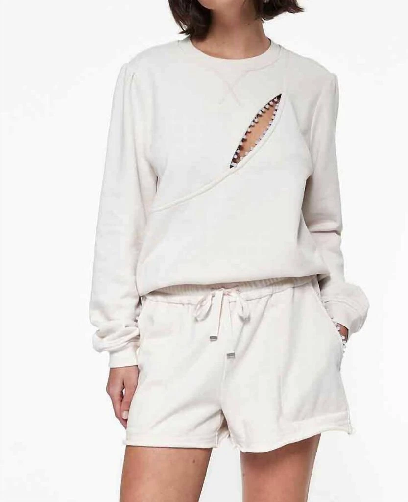 CAMI NYC Haru Pearl Sweatshirt In Ceramic 3