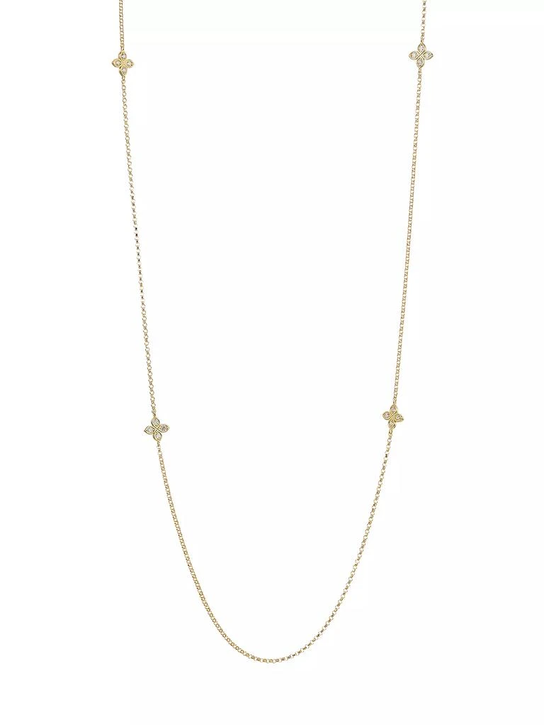 Roberto Coin Love By The Yard 18K Yellow Gold & 0.28 TCW Diamond Station Necklace/33" 1