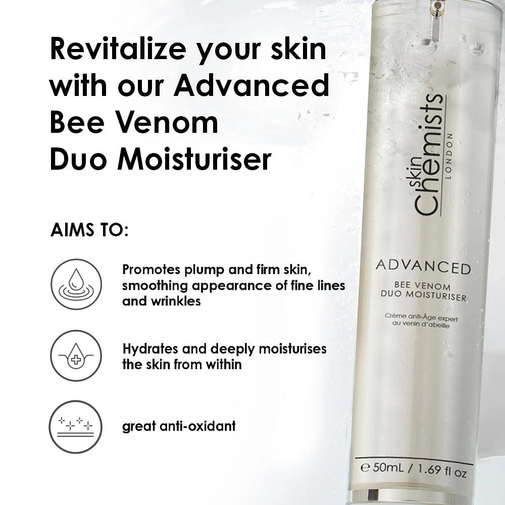 skinChemists Advanced Bee Venom Duo Moisturizer 50ml Twin Value Savings Pack 5