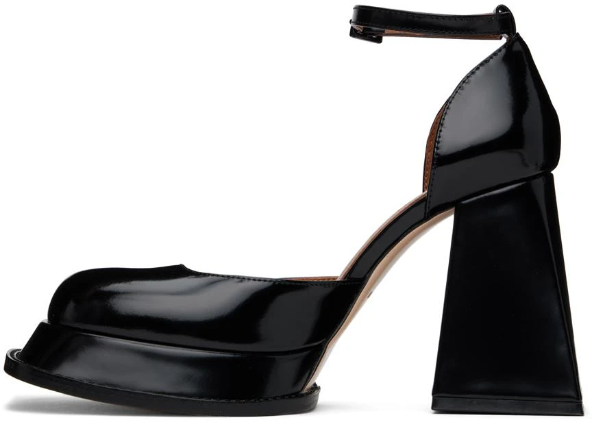 Shushu/Tong Black Round Toe Strap Heels 3