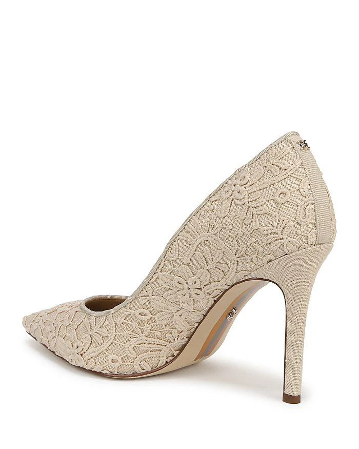 Sam Edelman Women's Hazel Pointed Toe Floral Topstitching High Heel Pumps 4