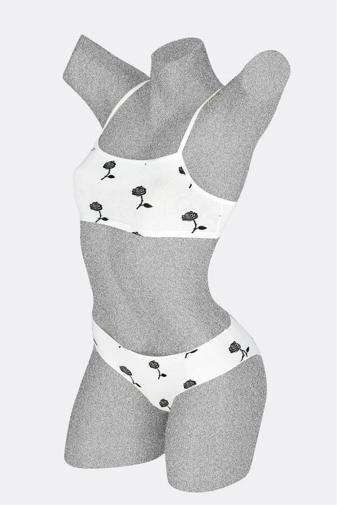 Los Angeles Apparel 8370P - Printed Spaghetti Crop Top 7