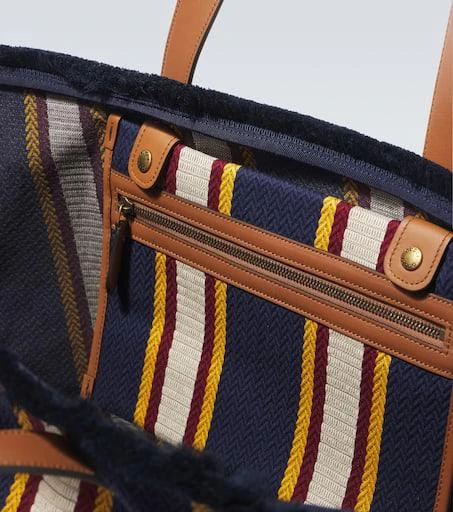 Gucci Gucci Script Large striped tote bag 4