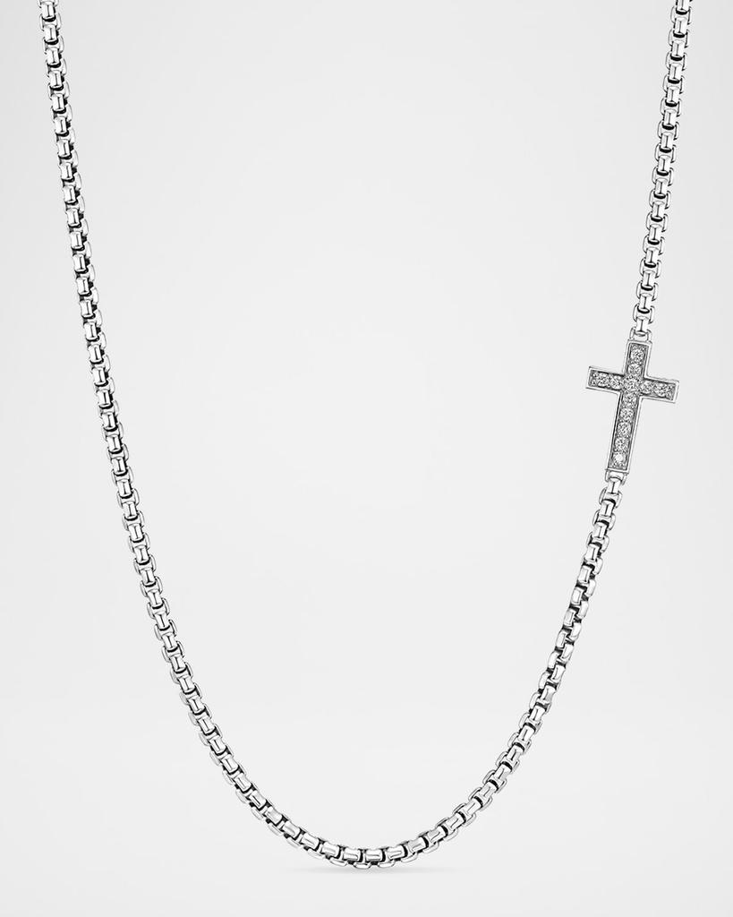 David Yurman Men's Sideways Cross Station Necklace, 20"L