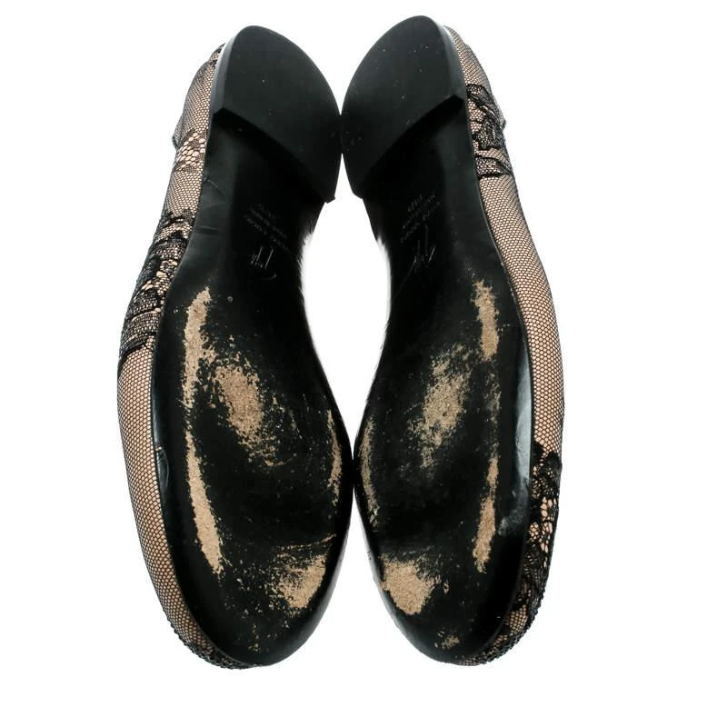 Giuseppe Zanotti Giuseppe Zanotti Black Mesh and Crystal Embellished Ballet Flats Size 38 6