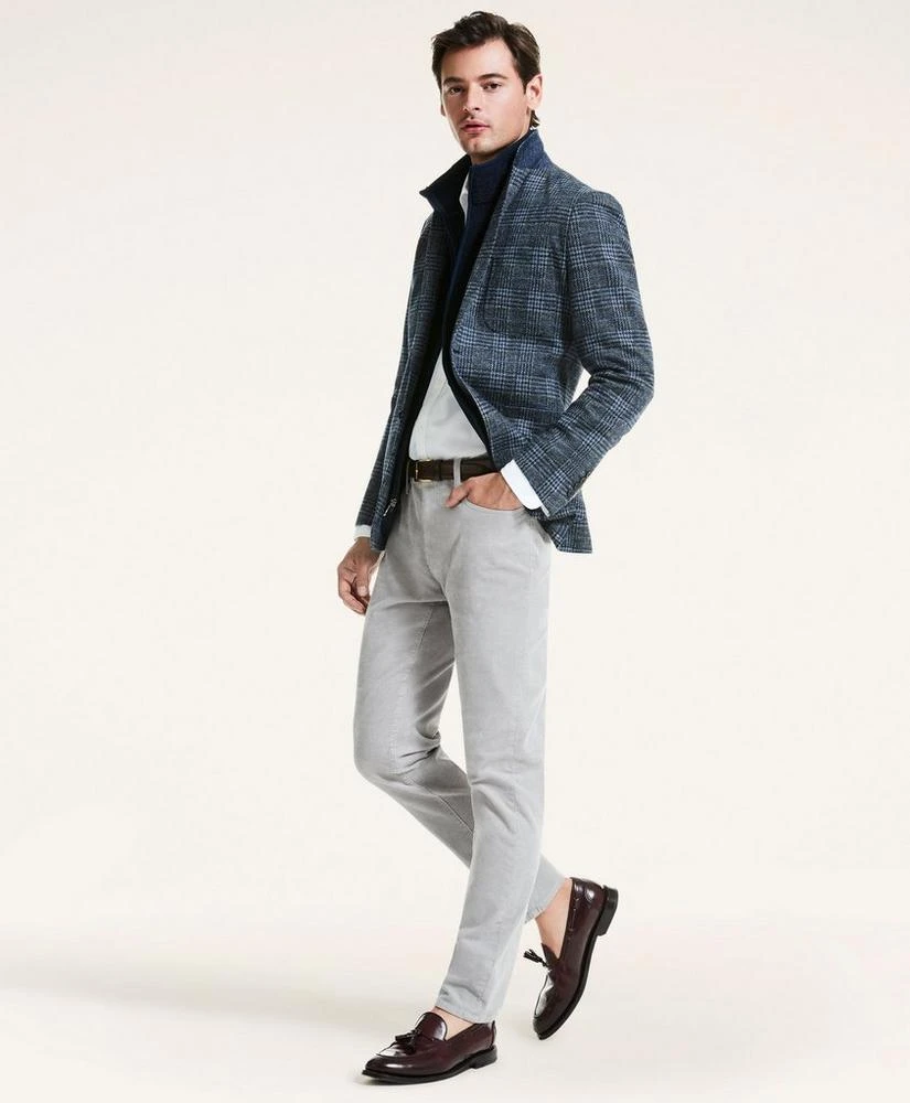 Brooks Brothers Milano Fit Plaid Knit Sport Coat 2
