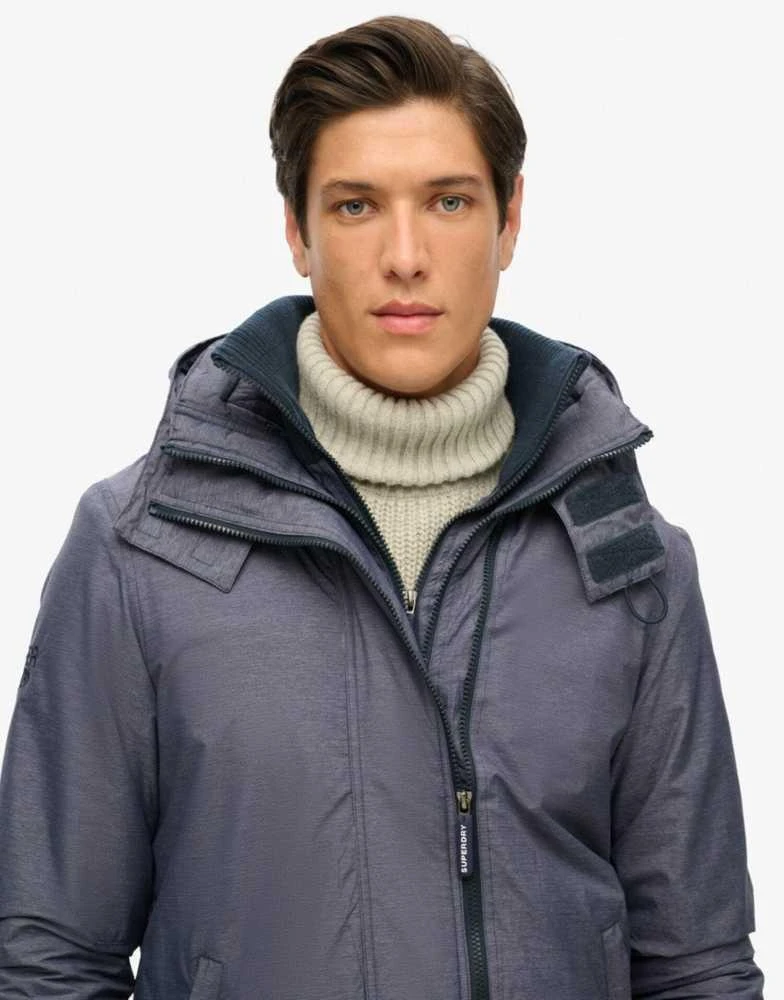 Superdry Superdry Pop zip hood arctic sd-windcheater jacket in navy marl/navy 4