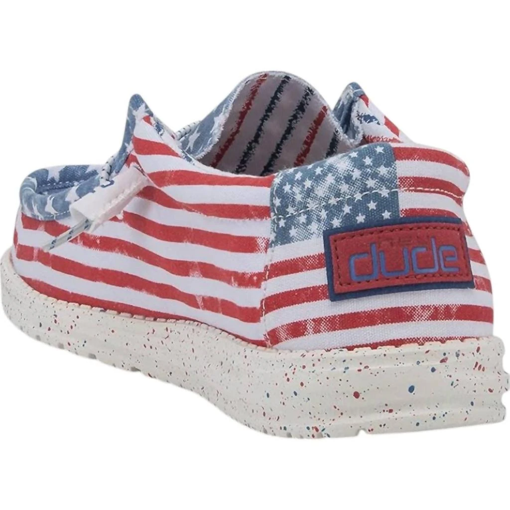 Hey Dude Men's Wally Patriotic Shoes In Stars And Stripes 2