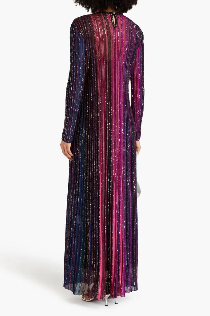 Missoni Sequin-embellished striped ribbed-knit maxi dress 3
