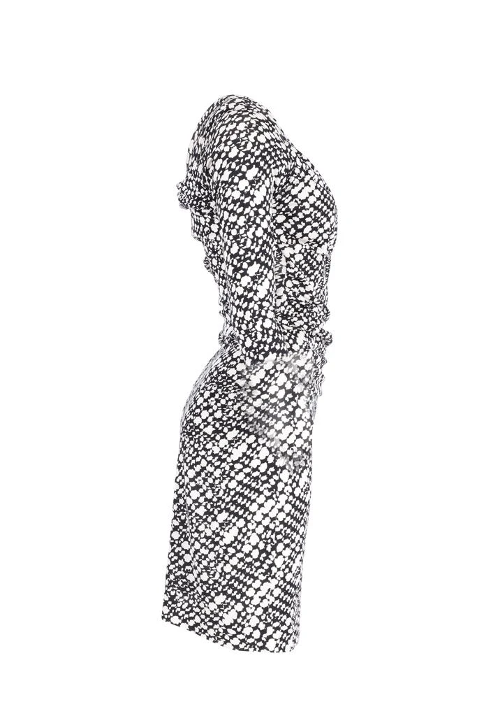 Diane von Furstenberg Printed Wrap Dress in Black Silk 3