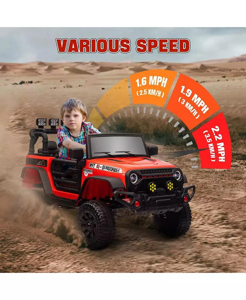 HONGGE 12V Kids Ride On Truck with Music Lights and Remote 6